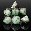 Sharp Edge DND Dice Set Handmade 7 Accessories Dice for Dungeons and Dragons TTRPG Games, Multi-Sided RPG Polyhedral Resin Sharp Edge Dice Roleplaying Games (Gradient Green) view 4