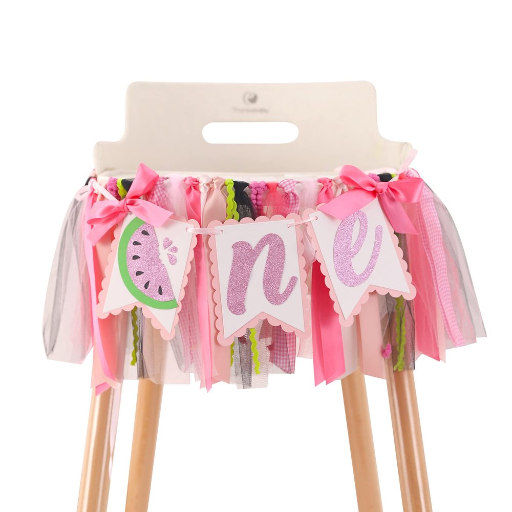 Watermelon High Chair Banner - One in a Melon Watermelon Themepink Watermelonwatermelon Party Decorationssmash Cake Photo Prop Backdropgirls Firsteat Melon in Summer.