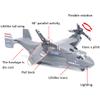Ailejia Alloy Metal Airplane MV-22 Military Osprey Transport Helicopter Model Army Aircraft Air Force Toy with Pull Back Fighter Toy (Grey) view 3