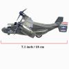 Ailejia Alloy Metal Airplane MV-22 Military Osprey Transport Helicopter Model Army Aircraft Air Force Toy with Pull Back Fighter Toy (Grey) view 4