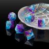 Sharp Edge DND Dice Set Handmade 7 Accessories Dice for Dungeons and Dragons TTRPG Games, Multi-Sided RPG Polyhedral Resin Sharp Edge Dice Roleplaying Games (Gradual Purple) view 3