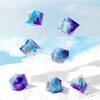 Sharp Edge DND Dice Set Handmade 7 Accessories Dice for Dungeons and Dragons TTRPG Games, Multi-Sided RPG Polyhedral Resin Sharp Edge Dice Roleplaying Games (Gradual Purple) view 4