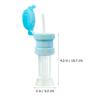 Kisangel 2pcs Spill Proof Water Cover Cap Safe Drink Straw Sippy Cap Portable with Straw for Supplies Sky-blue view 2