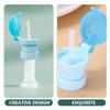 Kisangel 2pcs Spill Proof Water Cover Cap Safe Drink Straw Sippy Cap Portable with Straw for Supplies Sky-blue view 3