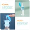 Kisangel 2pcs Spill Proof Water Cover Cap Safe Drink Straw Sippy Cap Portable with Straw for Supplies Sky-blue view 4