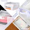 Sadnyy 6 Pcs Clear Storage Bags Zippered Plastic Clothes Containers Case Fabric Blanket Organizer Large Sweater Storage Bins with Handles for Cloth Bedding Sheets Closet Toys(16 x 12 x 8 Inch,White) view 3