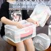 Sadnyy 6 Pcs Clear Storage Bags Zippered Plastic Clothes Containers Case Fabric Blanket Organizer Large Sweater Storage Bins with Handles for Cloth Bedding Sheets Closet Toys(16 x 12 x 8 Inch,White) view 4