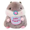AngelGift Cuddly Hamster Soft Stuffed Animals Cushion Toy Doll, 8" /20cm Mouse Plushie Toys Best Birthday Gifts for The Children Kids Baby Toys (Bib) view 1