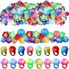 Leyndo 150 Pcs LED Light up Rings Party Favors, Glow in The Dark Rings Bumpy Jelly Rubber LED Finger Lights for Kids Birthday Valentine's Day Goodie Bags Concert Shows Party Supplies(Mixed) view 1