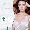 Geelin 15 Mushroom Crystal Necklace Christmas Gift for Women Mushroom Pendant Necklace Charms Star Stone Necklaces for Valentine's Gift Birthday Party Favor, 15 Styles (Mushroom) view 2