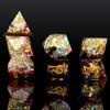Sharp Edge DND Dice Set Handmade 7 Accessories Dice for Dungeons and Dragons TTRPG Games, Multi-Sided RPG Polyhedral Resin Sharp Edge Dice Roleplaying Games (Sequin Red) view 1