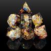 Sharp Edge DND Dice Set Handmade 7 Accessories Dice for Dungeons and Dragons TTRPG Games, Multi-Sided RPG Polyhedral Resin Sharp Edge Dice Roleplaying Games (Sequin Red) view 2
