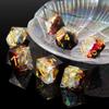Sharp Edge DND Dice Set Handmade 7 Accessories Dice for Dungeons and Dragons TTRPG Games, Multi-Sided RPG Polyhedral Resin Sharp Edge Dice Roleplaying Games (Sequin Red) view 3
