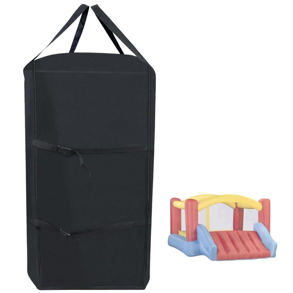 Andacar Storage Bag for Bounce House Inflatable, Portable Boun-cy House Storage Bag Kids Boun-cy Castle Bag Outdoor Ju-mp House Bags - 27.5"Dx40"H, Black