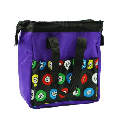 Yuanhe Bingo Dauber Bags with 6 Pockets Purple Bingo Tote Bag