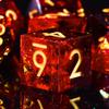 AUSTOR 7-Die DND Dice Set Handmade Sharp Edge Polyhedral Dice for Dungeons and Dragons RPG MTG Table GamesFlame Red view 1