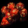 AUSTOR 7-Die DND Dice Set Handmade Sharp Edge Polyhedral Dice for Dungeons and Dragons RPG MTG Table GamesFlame Red view 4