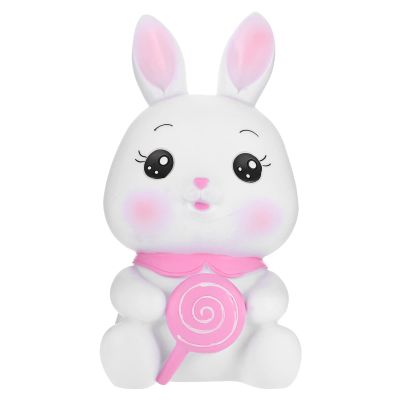 Homoyoyo Piggy Bank Novelty Coin Bank Easter Rabbit Figurines 2023 Chinese Zodiac Rabbit Decor Bunny Coin Bank Money Kids Adult Bunny Shaped Coin Jar Baby Girl Vinyl Souvenir Mini