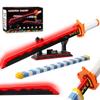 Jorumo Sword Building Set, 27in Rengoku Kyoujurou Sword with Scabbard and Stand, Cosplay Anime Toy Block for Collecting 790 Pieces, Luminous view 1