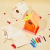 21 Sets DIY Birdhouse Kit to Build and Paint, Include Unfinished Wooden Bird House, Strips and Colorful Painting Pens for Fun Craft Activity Creative DIY Art Project view 4