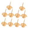 10pcs Mini Woven Baskets with Handles Small Rattan Flower Basket Candy Dollhouse Picnic Hamper for Party Favors DIY Crafts Decor view 1
