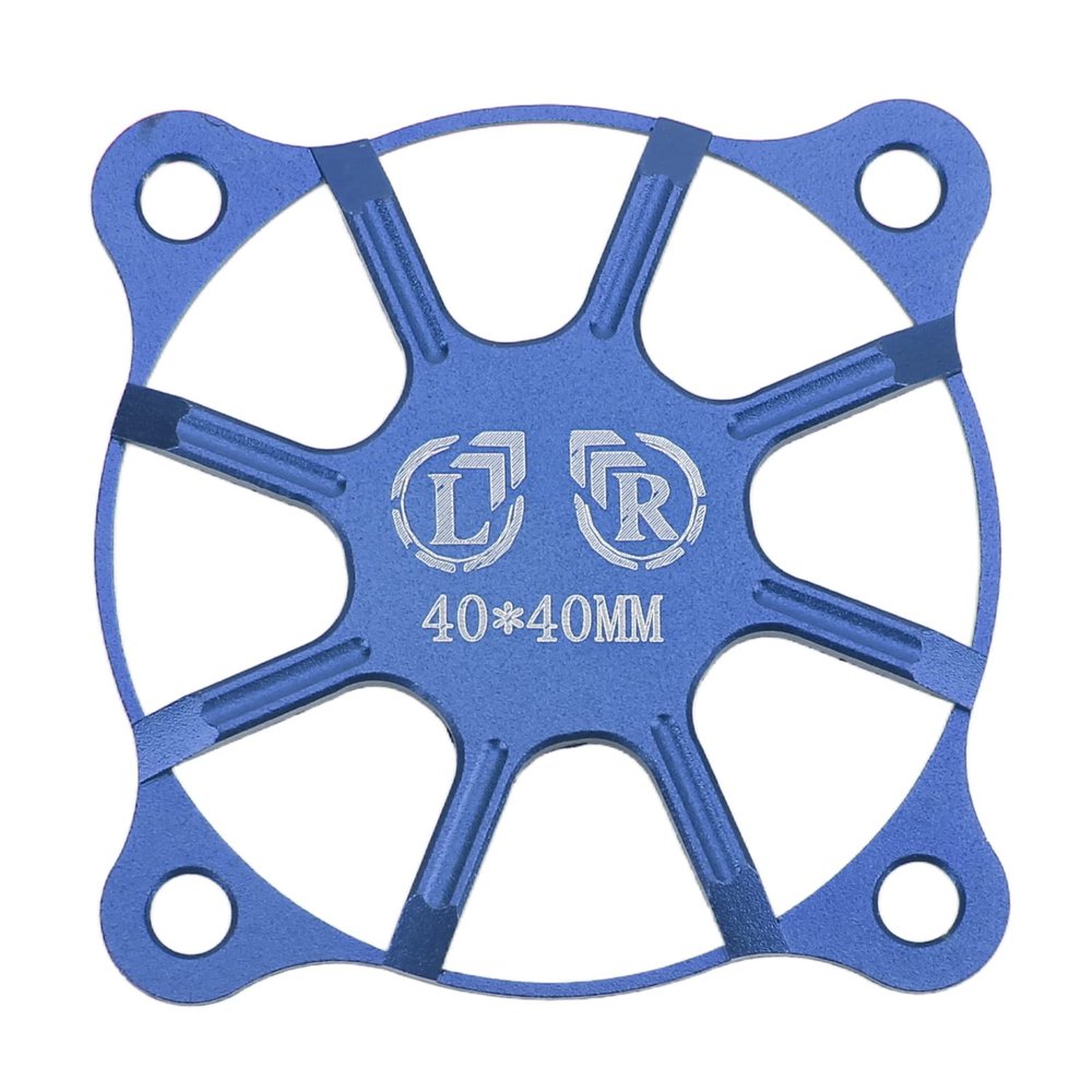 40mm RC Cooling Fan Cover,Carbon Fiber RC Motor Cooling Fan Cover,RC Motor Cooling Fan Protector Cover,Light Weight Aluminium Alloy Protective Accessory Part for RC Car Boat Motor(Blue)