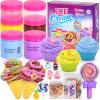 Elover Ice Cream Slime Kit for Girls and Boys Fluffy DIY Slime Toys Gifts Make Ice Cream Slimes for 6-12 Years Old Kids Girl Toys 8-10 Years Old view 1