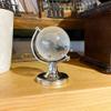 LIFKOME 1Pcs Mini Round Globe, Crystal Ball Glass Sphere Display Globe 3D Crystal Sphere with Stand World Model Designed Desktop Ornament (2.36X1.38X1.38inch view 3