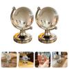 LIFKOME 2Pcs Mini Round Crystal Earth Globe, Crystal Ball Glass Sphere Display Globe 3D Crystal Sphere with Stand World Globe Model Designed Desktop Ornament (2.36X1.38X1.38inch view 2