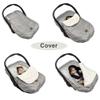 funlife Car Seat Bunting Bag Set, Cover for Spring Fall, Front Height Adjustable Waterproof Infant Carseat Bunting Bag for Winter, for Harsh Winter Use Car Seat Cover and Bunting Bag Together,Grey view 3