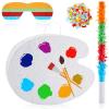Lewtemi 15.7'' Art Palette Piata Small Paint Art Piata with Stick Confetti Blindfold for Boys Girls Birthday Party Painting Favors Classroom Prizes Stocking Stuffers Paint Party Supplies (Drawing) view 1