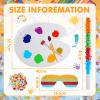 Lewtemi 15.7'' Art Palette Piata Small Paint Art Piata with Stick Confetti Blindfold for Boys Girls Birthday Party Painting Favors Classroom Prizes Stocking Stuffers Paint Party Supplies (Drawing) view 3