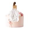 1Pc Woman Back Silk Gauze Skirt Wedding Cake Toppers Girl Happy Birthday Cake Toppers Bride to Be Cake Decorating Supplies Cupcake Topper Bachelorette Party Decorations White view 1