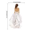 1Pc Woman Back Silk Gauze Skirt Wedding Cake Toppers Girl Happy Birthday Cake Toppers Bride to Be Cake Decorating Supplies Cupcake Topper Bachelorette Party Decorations White view 2