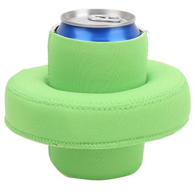 Floating Drink Holder for Pool, 330ml Neoprene Floating Coaster Pool Cup Holders for Drinks Pool Drink Holder for Pool Party Water Fun Pool Drink Floats Floating Cup Holder(Green)