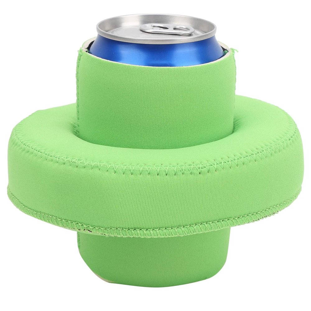 Floating Drink Holder for Pool, 330ml Neoprene Floating Coaster Pool Cup Holders for Drinks Pool Drink Holder for Pool Party Water Fun Pool Drink Floats Floating Cup Holder(Green)
