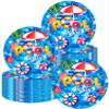 50 Pcs Pool Party Tableware Plates,Pool Party Supplies Beach Party Supplies,7"Summer Pool Party Paper Plates for Summer Beach Theme Pool Birthday Party Decorations view 1
