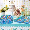 50 Pcs Pool Party Tableware Plates,Pool Party Supplies Beach Party Supplies,7"Summer Pool Party Paper Plates for Summer Beach Theme Pool Birthday Party Decorations view 4