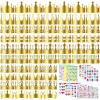 Meanplan 50 Pieces Gold Paper Crowns Birthday Crowns DIY Craft Kit for Princess Prince with 28 Sheets Gem Jewels Number Letter Stickers for Boy Girls Adults Birthday Party Favor Supplies Decoration view 1