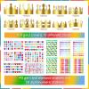 Meanplan 50 Pieces Gold Paper Crowns Birthday Crowns DIY Craft Kit for Princess Prince with 28 Sheets Gem Jewels Number Letter Stickers for Boy Girls Adults Birthday Party Favor Supplies Decoration view 2
