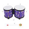 Bongo Floor Tom Drums Set for Kids: Children Drum Percussion Music Instrument with 2 Mallets for Children- Preschool Montessori Floor Babies Drum (Rainbow 5" to 6") view 4