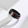INRENG Stainless Steel Anxiety Ring Spinner Ring for Men Women Anxiety Relief Poker Playing Cards Pattern Fidget Rings Black Size 10 view 2