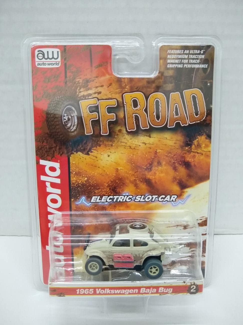 Auto World SC375-2 Off Road 1965 Baja Bug HO Scale Electric Slot Car - Tan