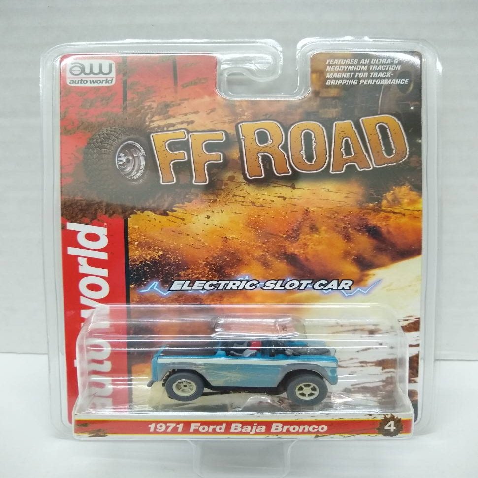 Auto World SC375-4 Off Road 1971 Baja Bronco HO Scale Electric Slot Car - Blue