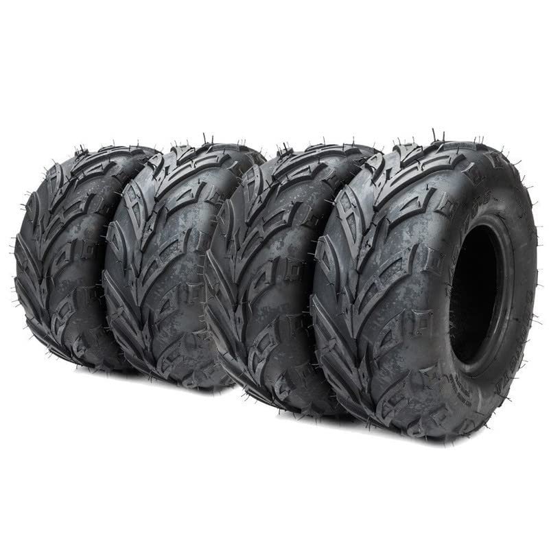 BV Parts Replacement Set of 4 Tires for Trailmaster Mid XRX, Blazer 200 and Hammerhead Mudhead and Mid-Size Go Karts
