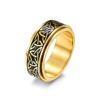 SINLEO Stainless Steel Anxiety Ring Celtic Knot Spinner Ring for Men Women Fidget Rings Stress Relieving Tool Jewelry for Anxiety Gold Size 12 view 1