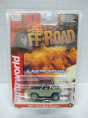 Auto World SC375-4 Off Road 1971 Baja Bronco HO Scale Electric Slot Car - Olive Green