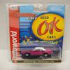 Auto World SC377-5A OK Used Cars 1970 Dodge Challenger T/A HO Scale Electric Slot Car - Panther Pink view 1