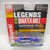 Auto World SC376-2 Legends of The Quarter Mile Tom The Mongoose McEwen 1972 Duster Funny Car HO Scale Electric Slot Car - Blue view 1