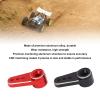Servo Arm Set, RC Metal Servo Horn Arm 15T RC Steering Arm RC Car Accessory for AXIAL SCX24 1/24 RC Car Red Black Set view 2